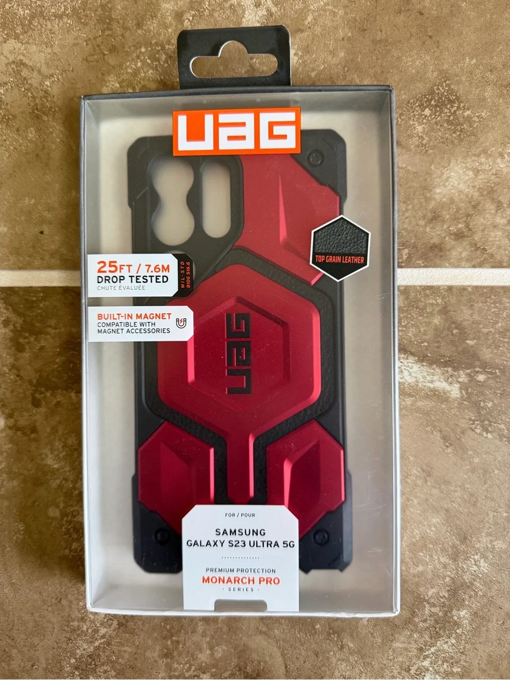 UAG Monarch Pro Red Case for Samsung Galaxy S23 Ultra 5G